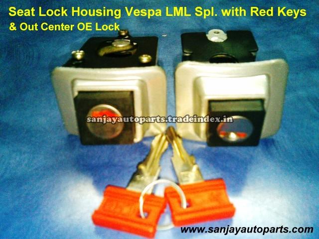 SEAT LOCK HOUSING WITH LOCK LML VESPA & BAJAJ FE