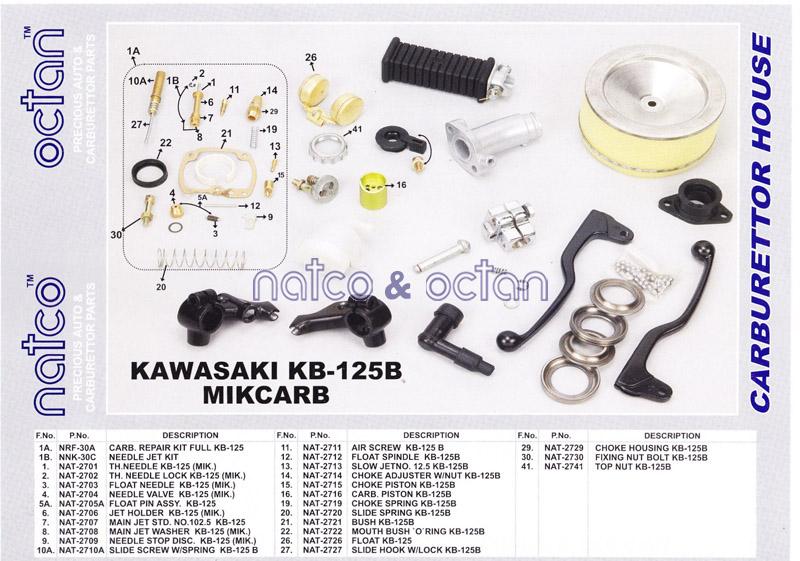 Kawasaki KB- 125B Mikcarb. carb.