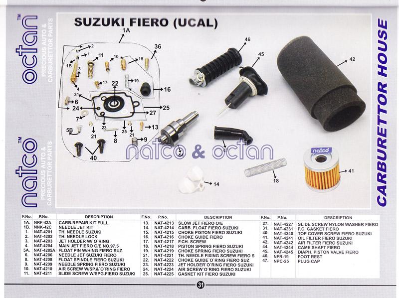 Suzuki fiero 2024 carburetor online