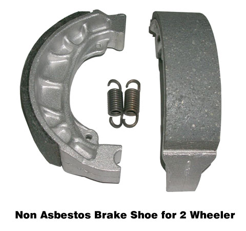 Non asbestos brake shoe for 2 wheeler